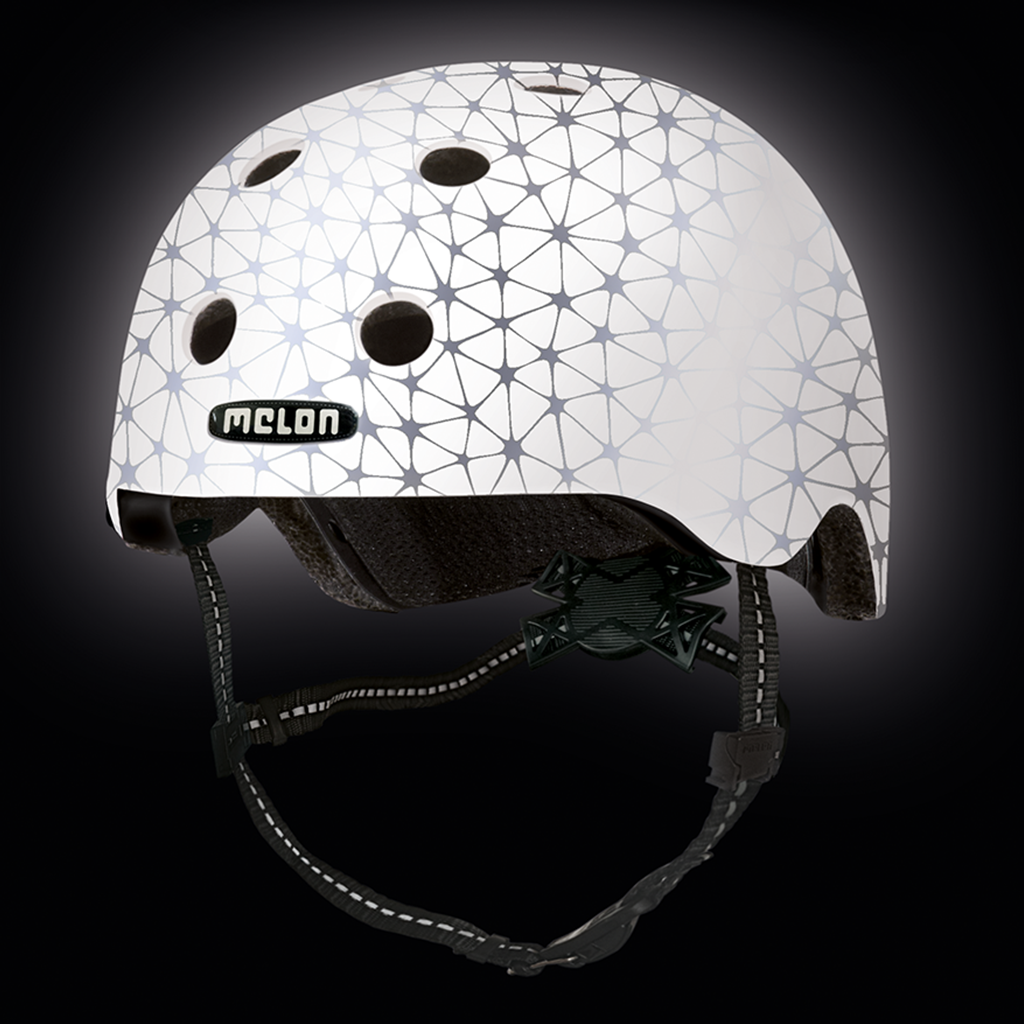 Melon Kids Bicycle Helmet Toddler Magic Reflective »Synapse White« - Melon World GmbH