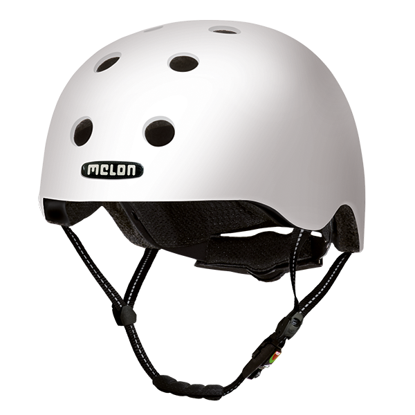 White unicoloured Melon Bicycle Helmet "Brightest"