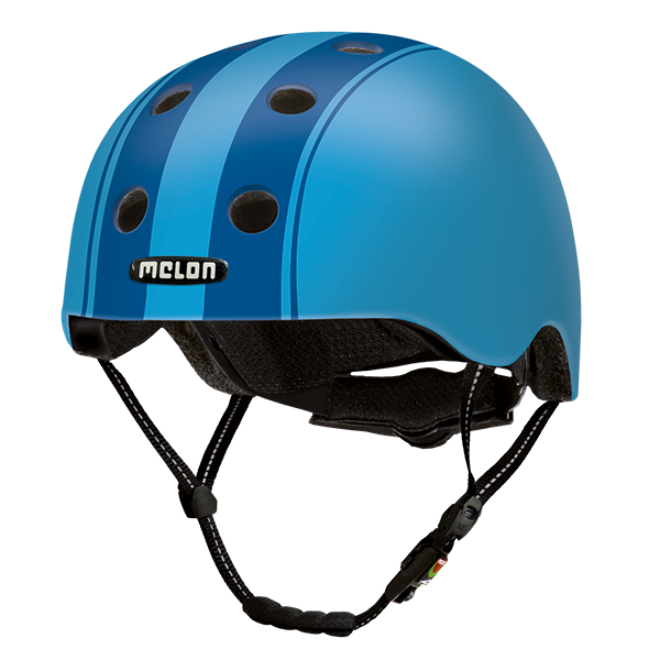 Blue Melon Urban Active Helmet with dark Blue Stripes called "Decent Double Blue"