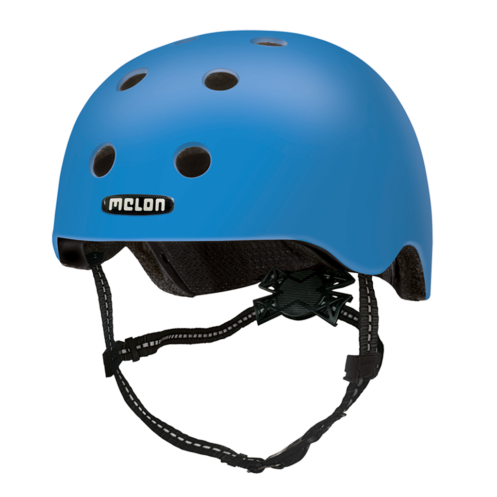 Blue unicoloured Melon Baby Bicycle Helmet