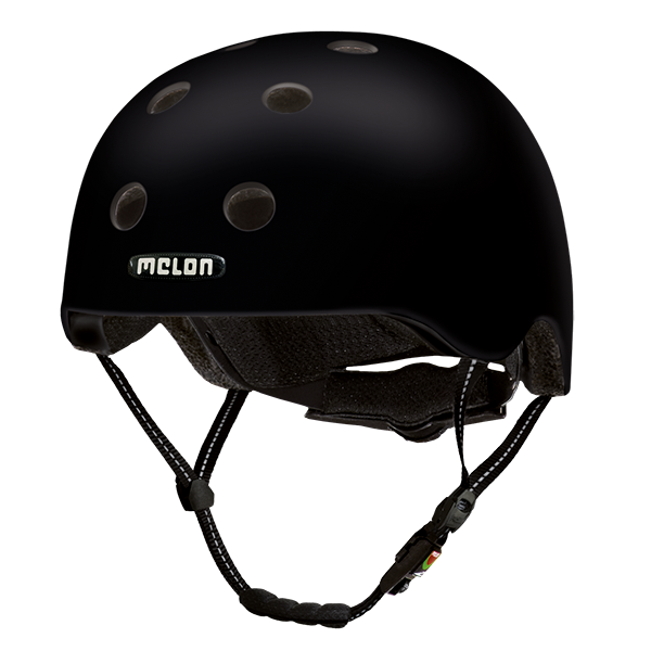 Black unicoloured Melon Urban Active Bicycle Helmet called "Closed Eyes"