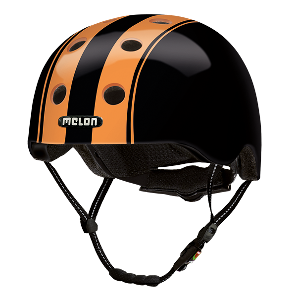 Orange and black bike helmet shop