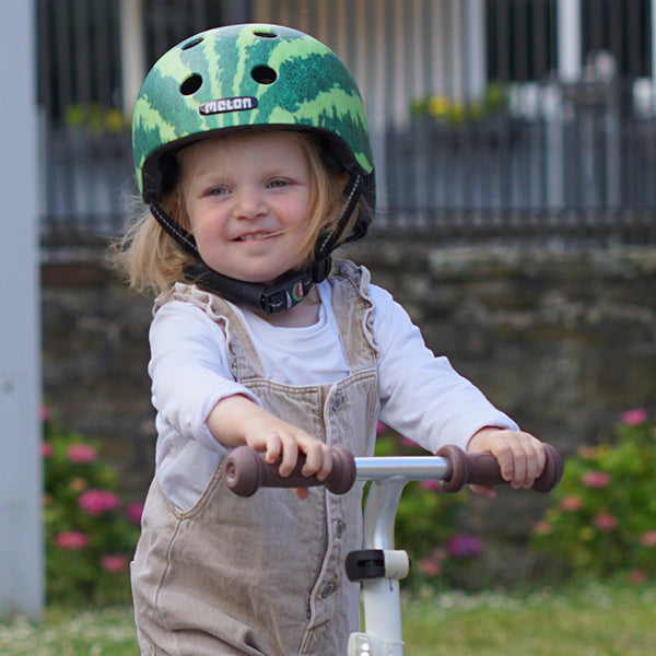 ✓XXS BABY - CASCO DE BEBÉ PARA BICICLETA BLANCO Y AZUL